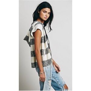 Free People Knit Hoodie Vest
